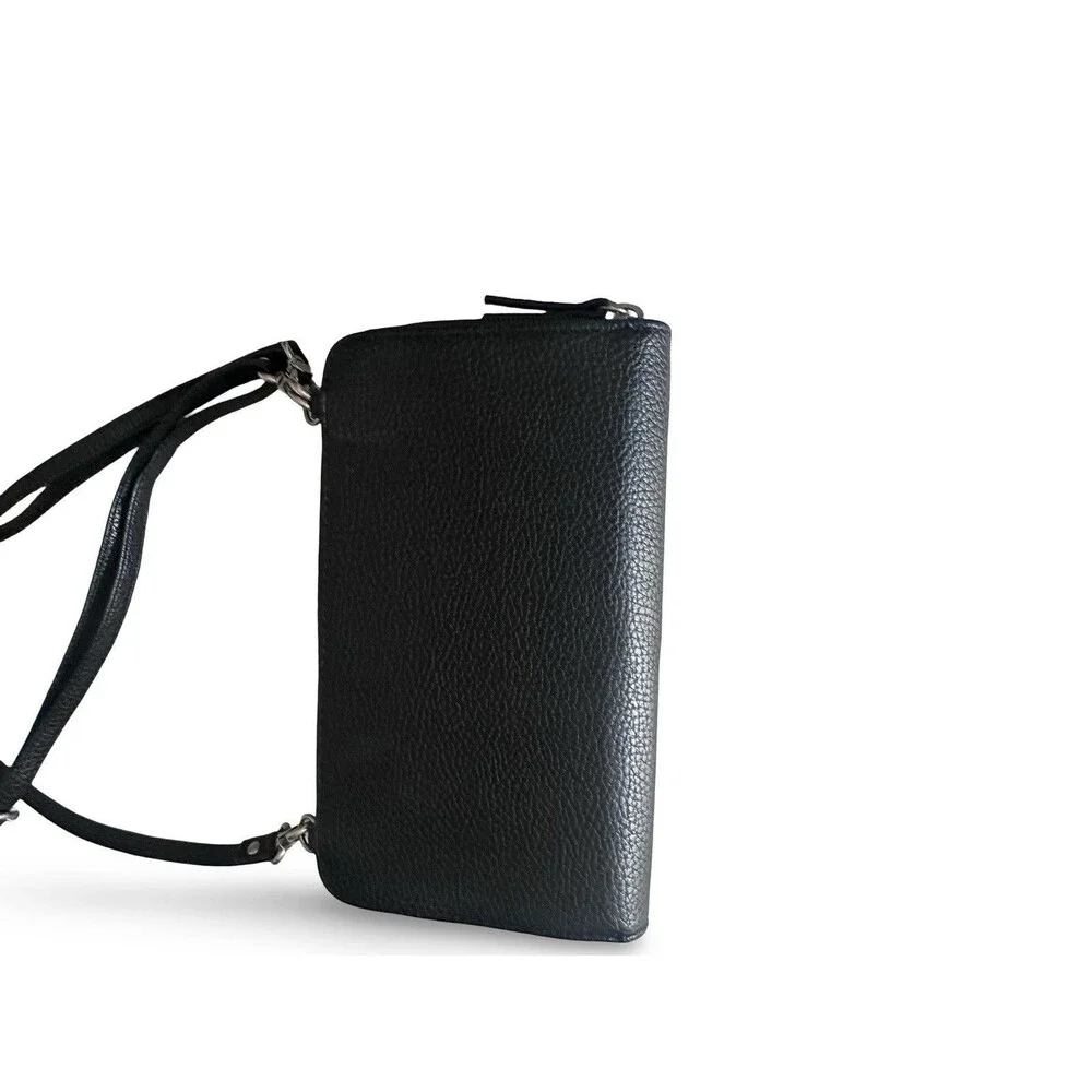 THE SAK 📱IRIS BLACK LEATHER & SUEDE  SMARTPHONE WALLET CROSSBODY EXCELLENT!!!